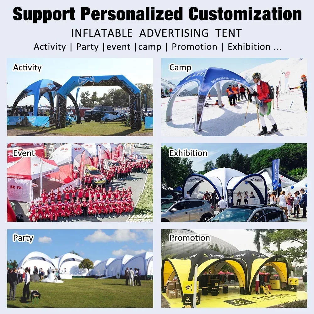 Free Design Custom Logo Tent Airtight Waterproof Inflatable Tent For Outdoor Events