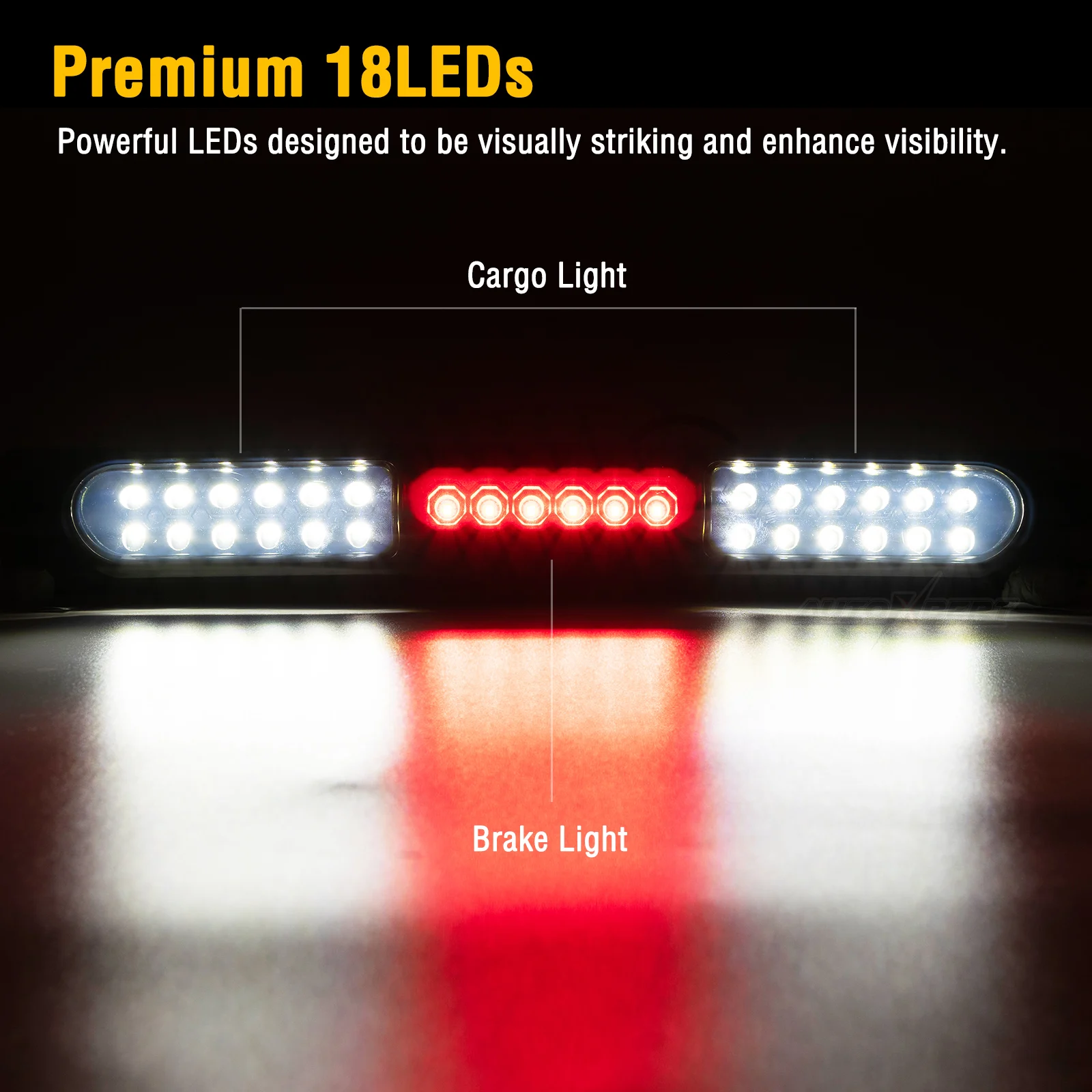 LED 3rd Brake Light High Mount Rear Tail Stop Light Cargo Lamp Red White Fit for Ford F-150 1997-2003  2004 Ford F-150 Heritage