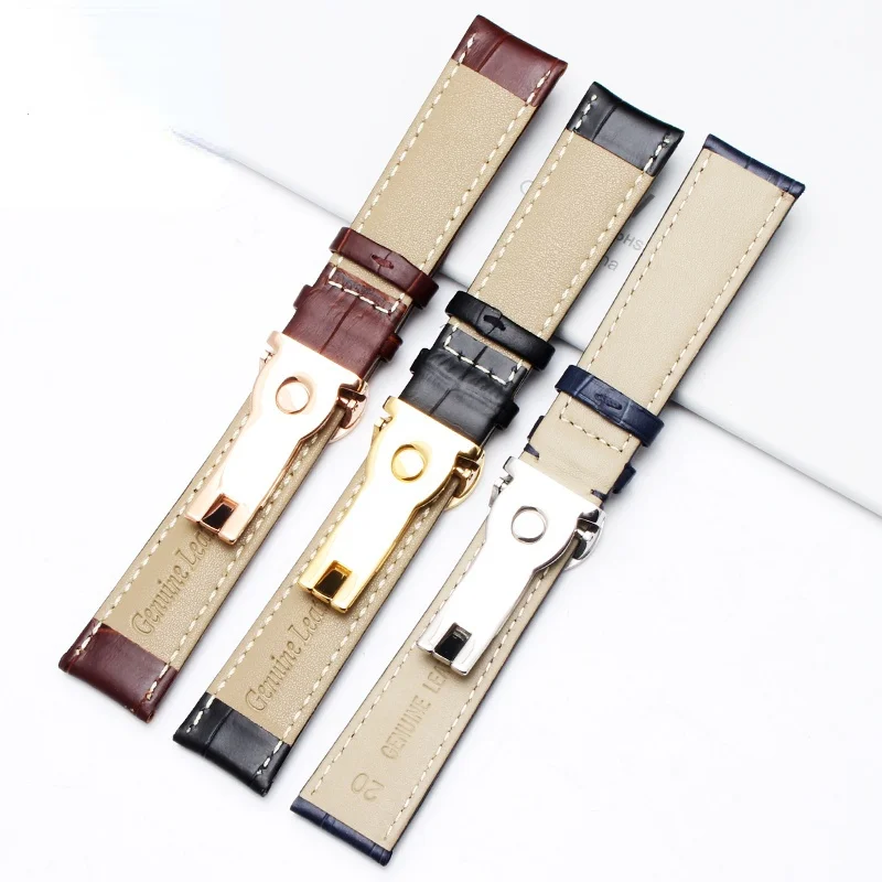 Leather watch strap for Patek Philippe grenade 5167Ax watch crocodile pattern strap butterfly buckle men and women 19/20mm 22mm