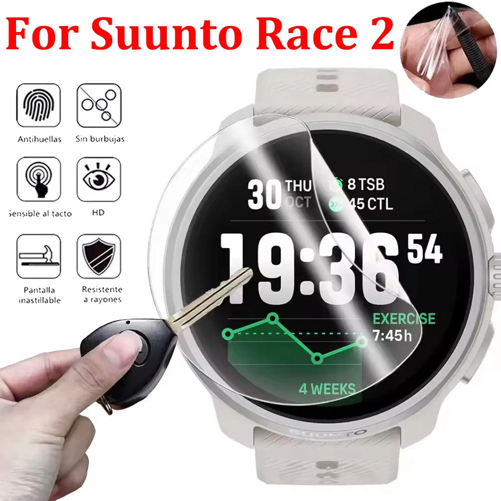 1-3 قطعة فيلم هيدروجيل لينة ل Suunto Race 2 ساعة ذكية واضح HD واقي للشاشة طبقة رقيقة واقية ل Suunto Race 2 اكسسوارات