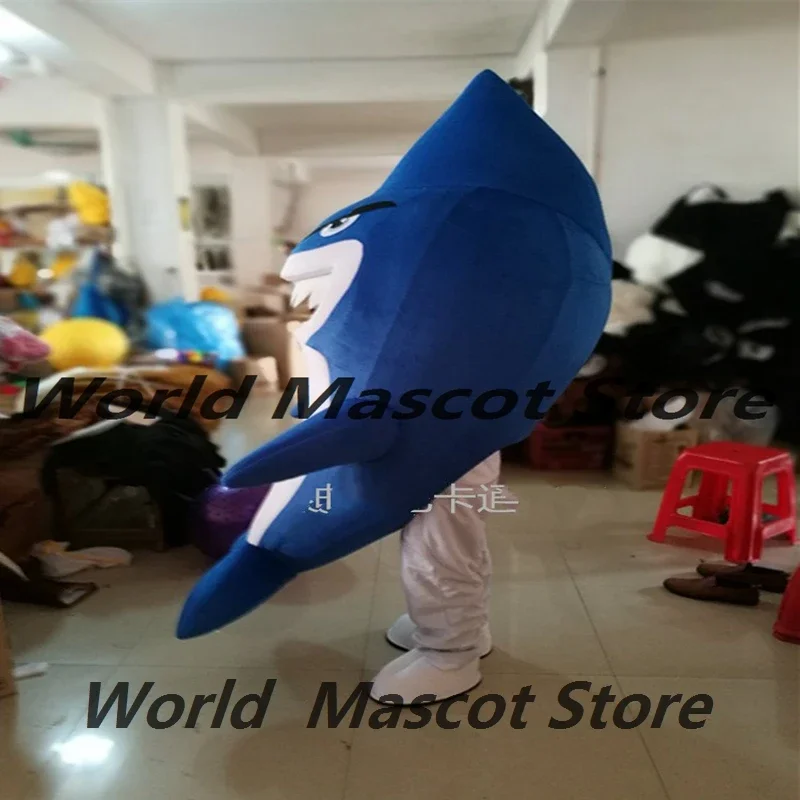 Costume della mascotte dei squali blu Costume cosplay dello squalo grigio per la maschera del personaggio di Halloween per adulti Festa di compleanno in maschera Carnevale Pro