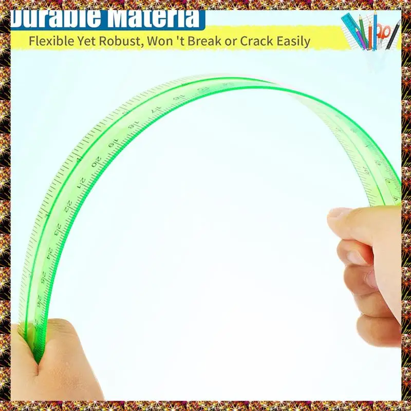 Réguas plásticas de 12 polegadas BTCL, 32 PCS réguas métricas em massa de cores sortidas transparentes com polegadas centímetros milímetros.