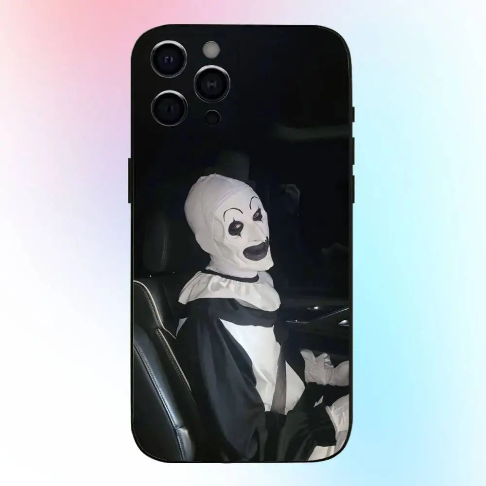 Art the Clown horse T-Terrifier Phone Case For iPhone17,16,15,14,13,12,11 Plus,Pro Max Soft Black Cover
