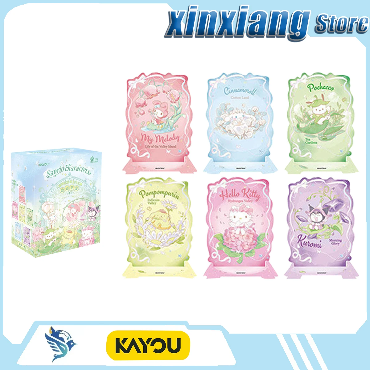 kayou-サンリオファミリー-ハローキティ-大きな耳の犬-クロミ-コレクタブルプラーク-アクリル装飾品-アニメのキャラクター