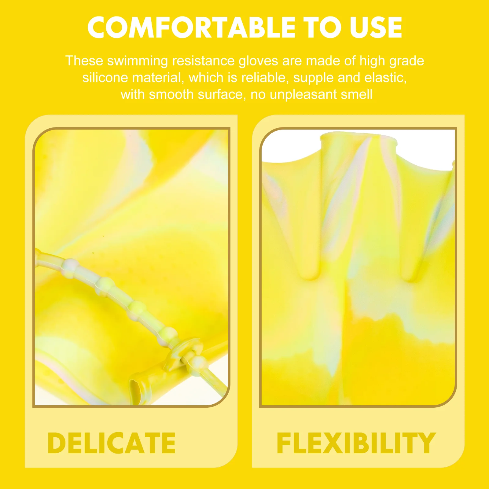 

1 Pair Silicone Webbing Hand for Swimming Pool Adjustable Swim Paddles Water Gloves Diving Auxiliary Gloves Protect Hands