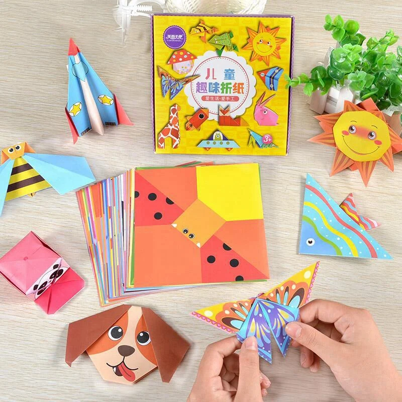 216 Pcs Cartoon Origami Book Paper Arts And Craft DIY Handmade 3D Puzzle Animal Crafts For Kids Educational Child Toy