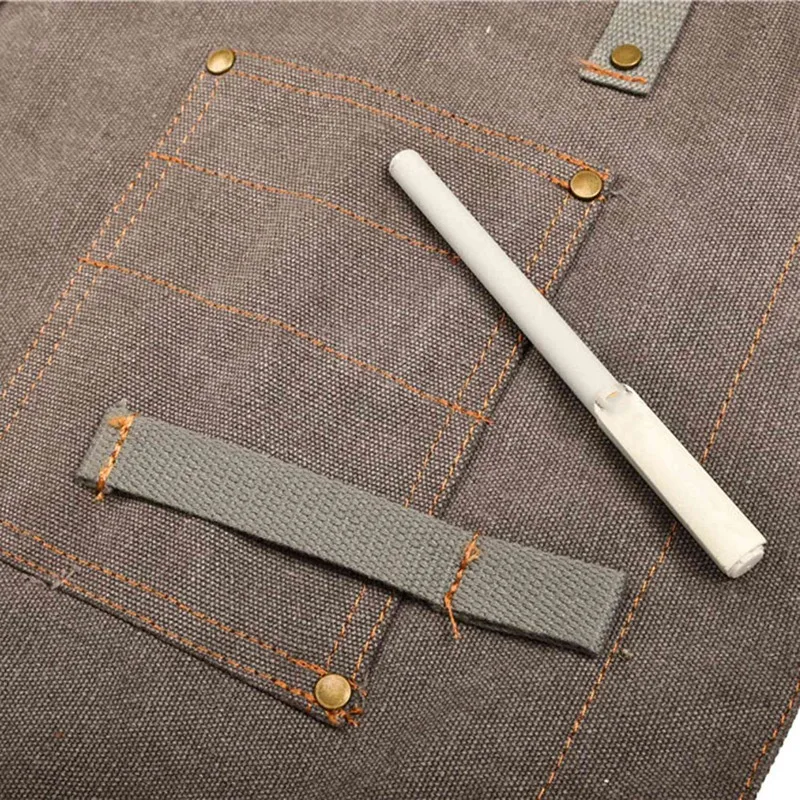 aprons Woodworking Apron, Heavy Duty Waxed Canvas Work Apron with 9 Pockets, Adjustable Strap Aprons for Women, Men