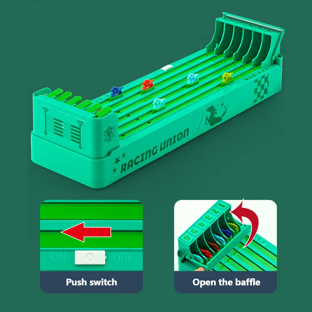 Jogo de tabuleiro de mesa, corrida de cavalos com 6 cavalos, atividades, coordenação olho-mão para família, crianças, adultos, amigos, interação