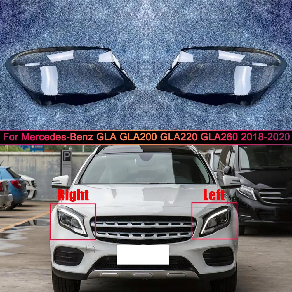 

For Mercedes-Benz GLA GLA200 GLA220 GLA260 2018 2019 2020 Headlight Shell Mask Transparent Headlamp Cover Lampshdade Plexiglass