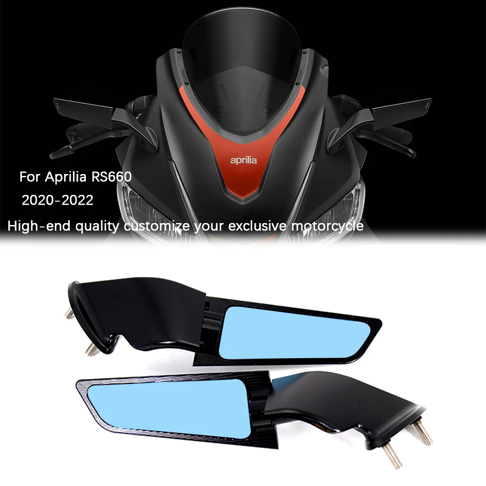 for Aprilia RS660 Accessories Stealth Mirrors RSV4 Rearview Mirror RS 660 Adjustable Rotating Winglet RS V4  RS660 Part