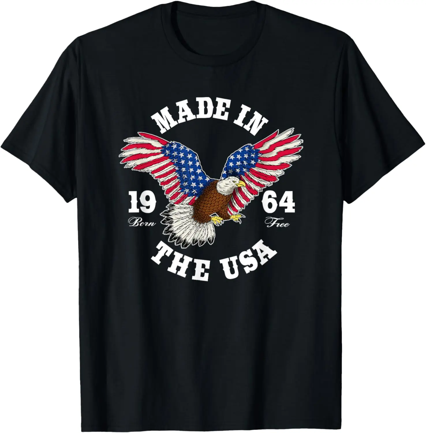 

60 Year Old: Patriotic Eagle USA Flag 1964 60th Birthday T-Shirt