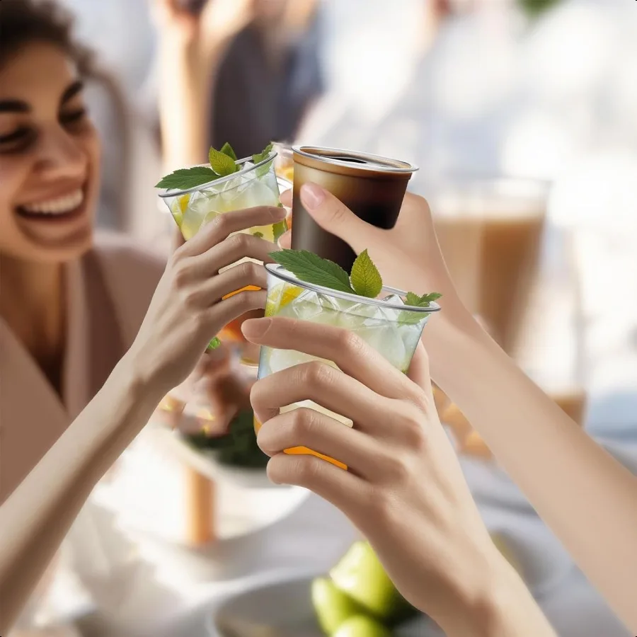 Бокалы для стебля, 12 унций, хрустальные пластиковые стаканчики, чашки для холодных вечеринок, бокалы для вина для встреч, свадьбы, дня рождения, коктейлей, Рождества