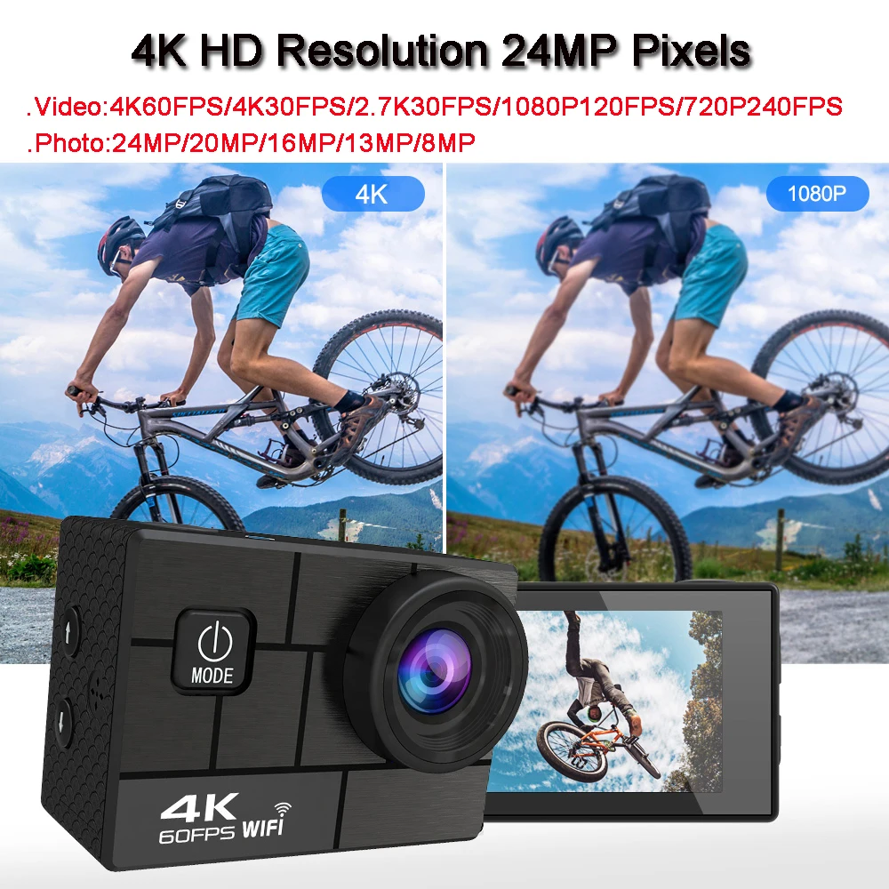 Ultra HD 4K/60fps 24MP DVR WiFi 2\