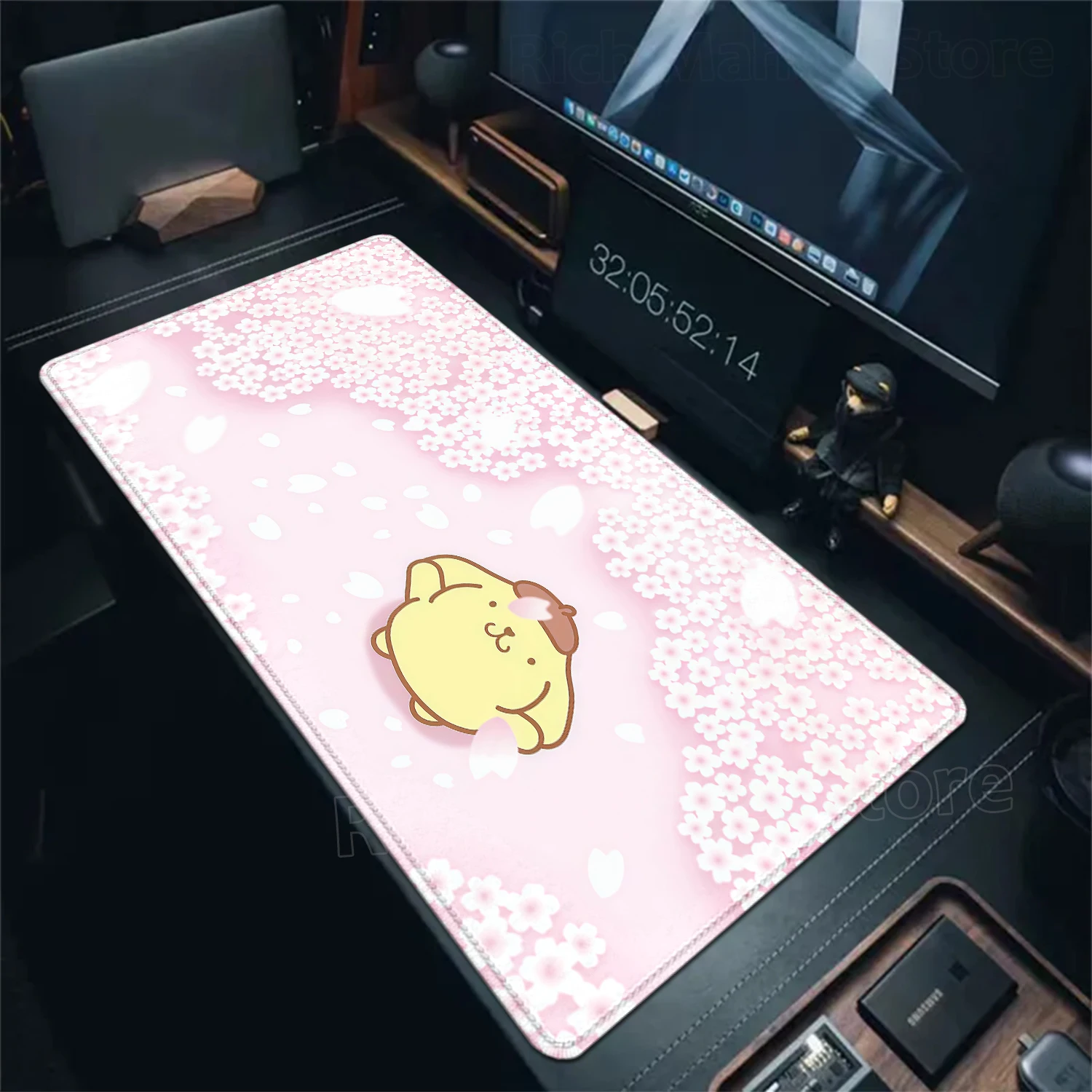 

Kawaii Yellow Puppy Mouse Pad Pompompurin Desk Mat XXL Cartoon Anime Gamer Cabinet Mousepad Laptop Keyboard Rug Office PC Mats