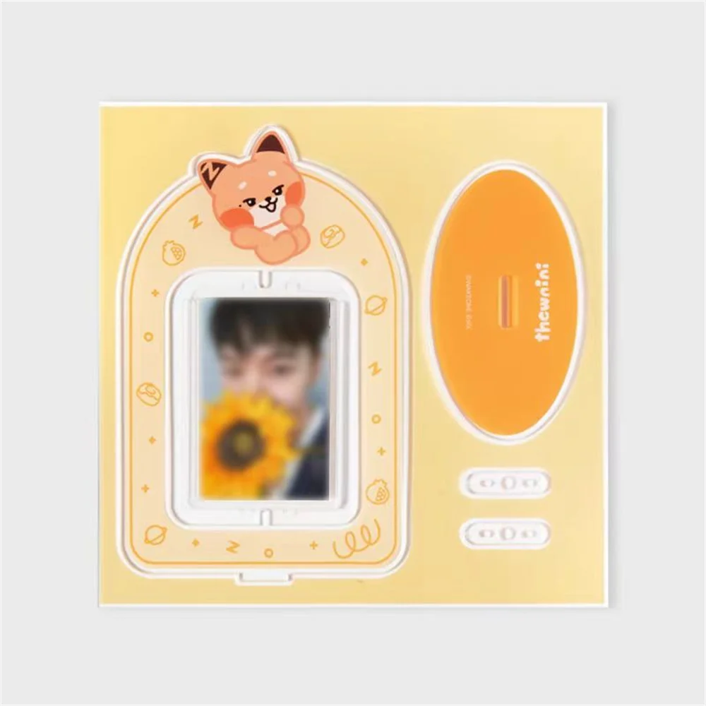 Kpop ZB1 Rotating Acrylic Stand Board ZERONI Cartoon Cute Transparent Card Stand ZEROBASEONE ZhangHao KimGyuVin Ricky Fans Gift