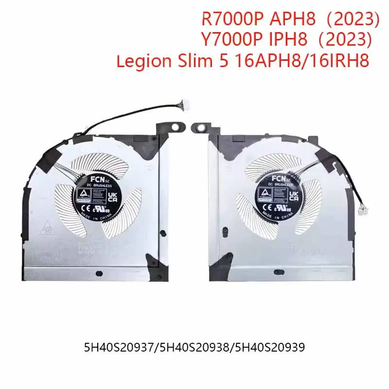 

New Laptop CPU GPU Cooling Fan For Lenovo Legion Slim 5 16IRH8/16ARH8 5H40S20914 C82YA