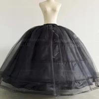 Nueva venta caliente 4 aros enagua blanca grande súper esponjosa crinolina Slip Underskirt para vestido de novia vestido de novia en Stock