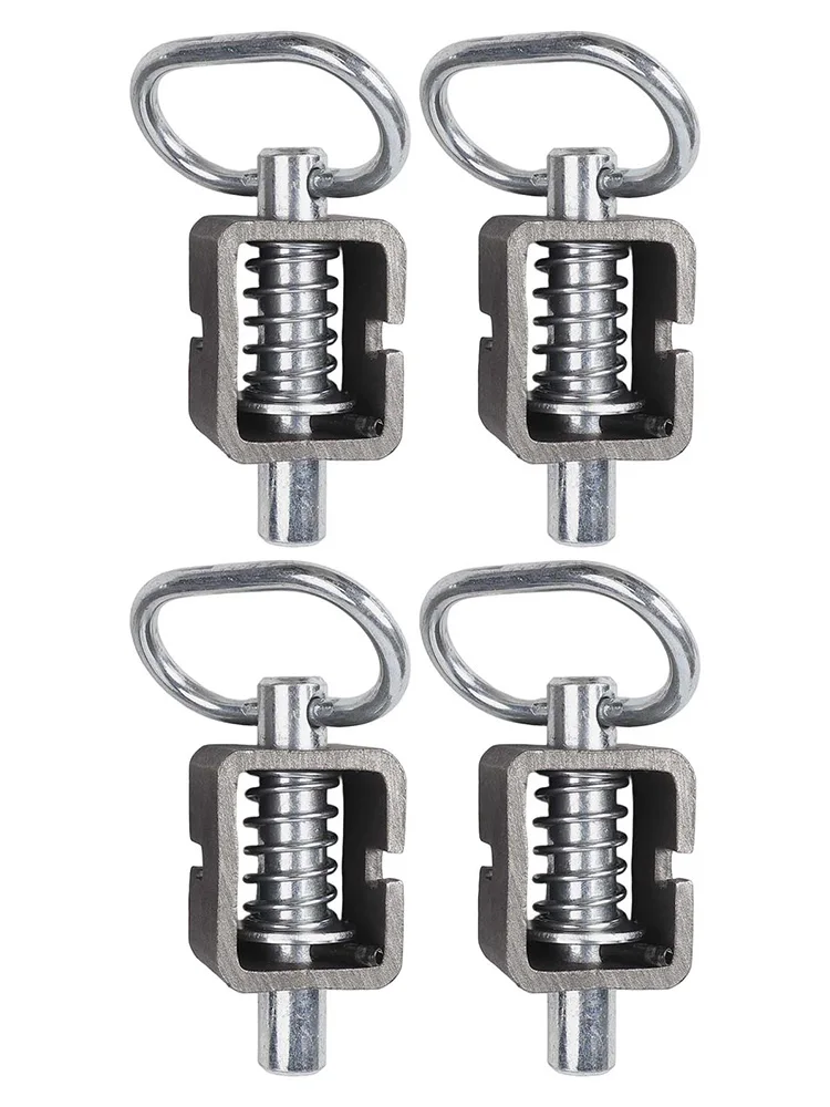 Metal Latch Assembly Spring Lock Assembly Trailer Security Gray And Silver Outdoor Latch Versatile Trailer Application