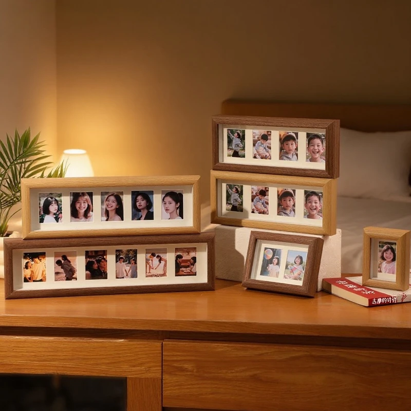Mini Hollow Photo Frame Display Stand Grid Card Paper Picture Frame Room Decorative Cuerdas Fotos Pared Home Decorations