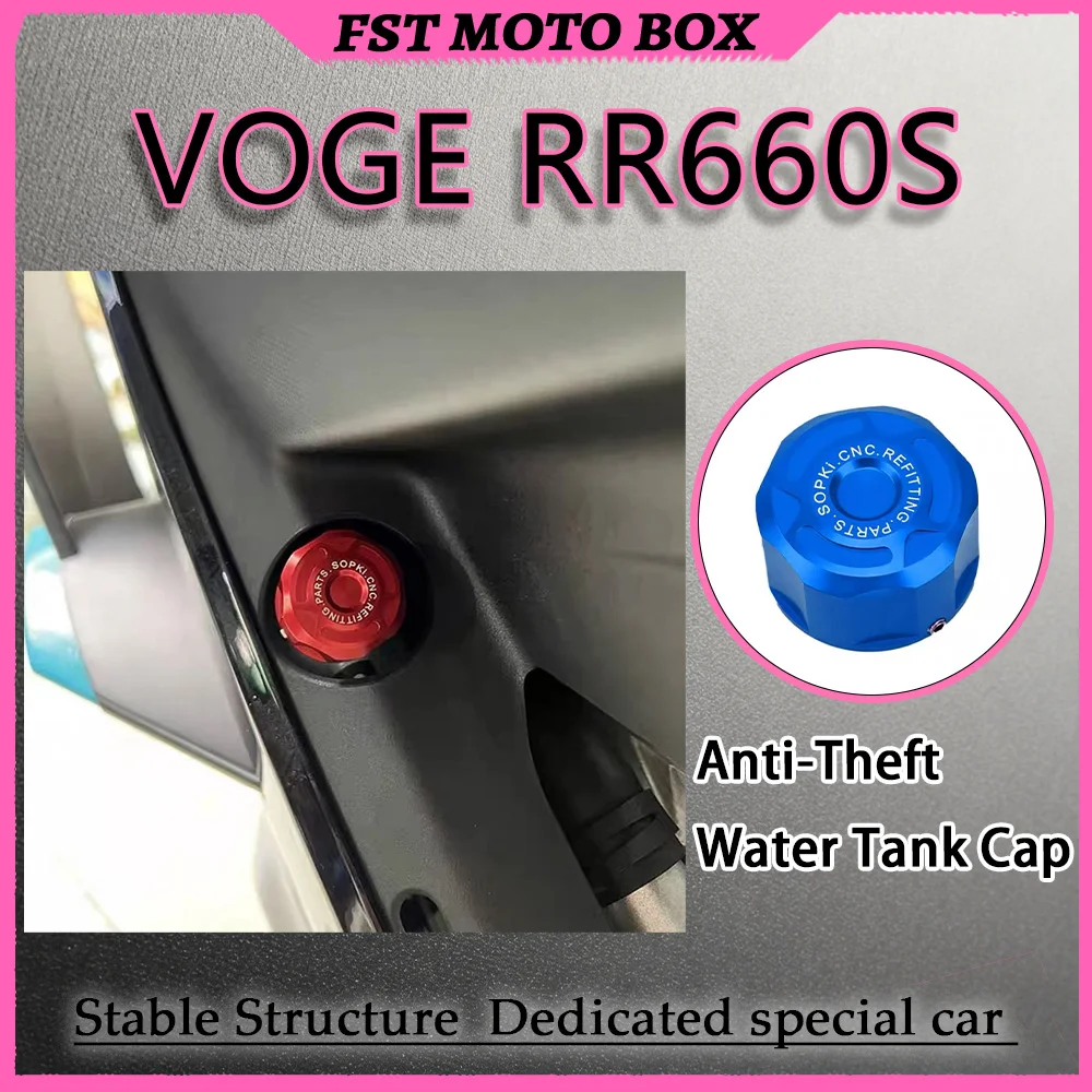 FOR VOGE RR660S Auxiliary Water Tank Cap Anti-Theft Coolant Reservoir Decorative Cover with Built-In Anti-Loosening Jackscrew