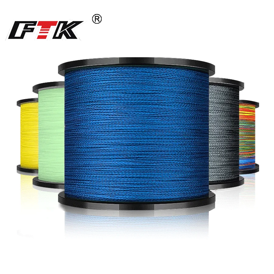 FTK 300M 500M Plecionka Wędkarska PE 328/546 Jardów 4 Nici Super Mocna Linka Multifilamentowa Japonia 0.10MM-0.40MM 8LB-100LB