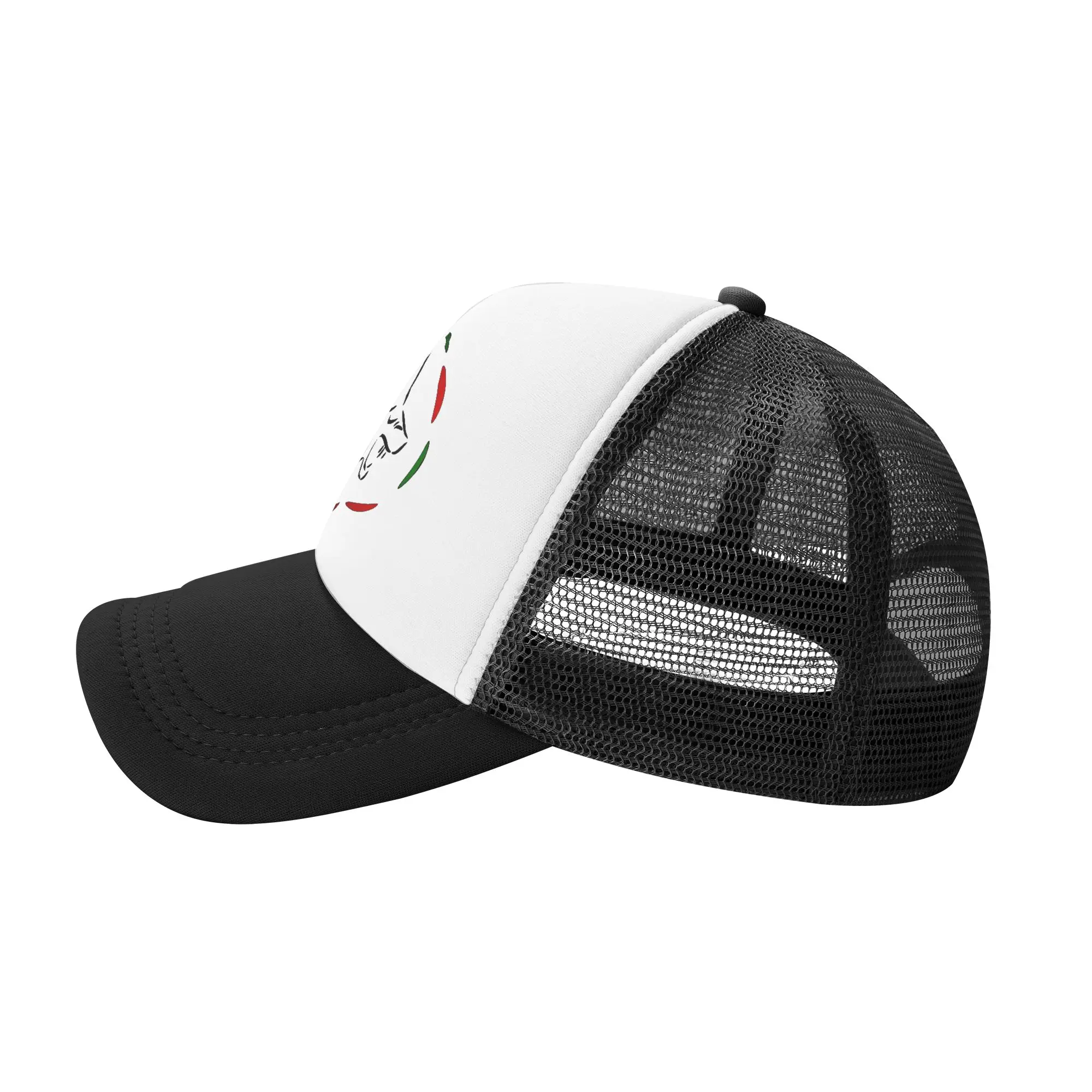 Chechen Wolf, Borz Design  Sun Hats Chechen Borz y2k Funny Couple Women Mesh Trucker Hat Breathable Baseball Cap Gift view 3