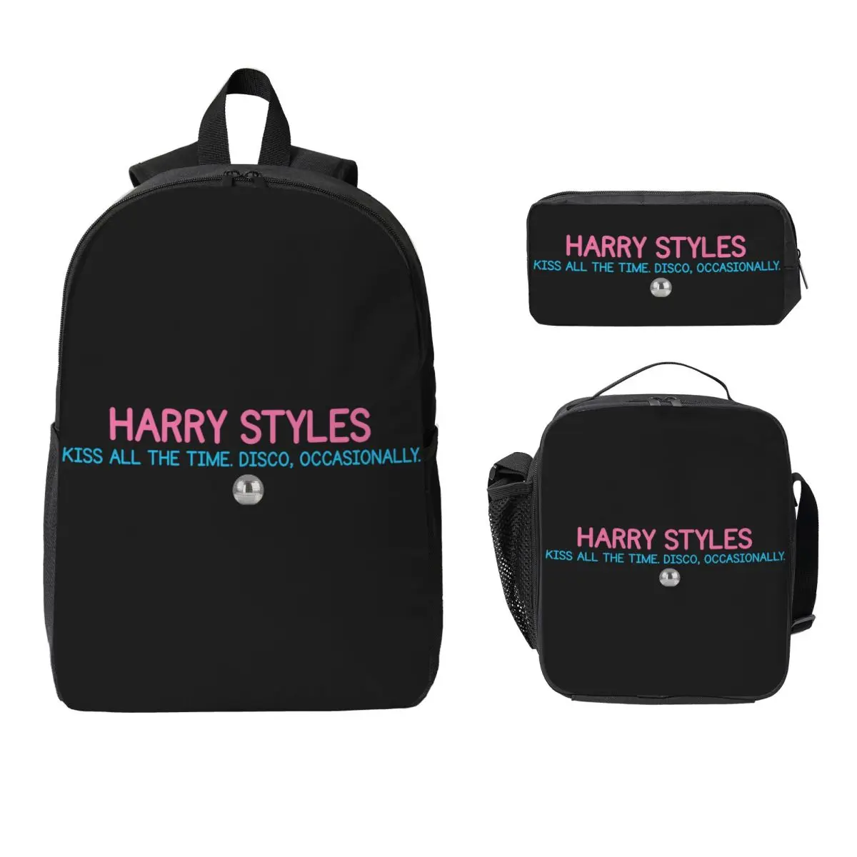 

Рюкзак, ланч-бокс и пеналы для мальчиков и девочек Harrys Styles Kiss All The Time, школьный набор