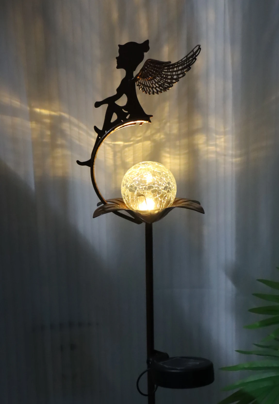 Vintage Finish Metal Solar Lights, Outdoor Yard & Garden Night Landscape Decor
