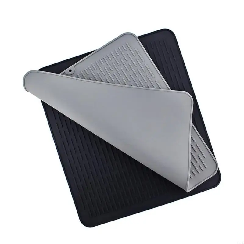 

Высококачественный силиконовый коврик для сушки посуды. Термостойкий силиконовый коврик для слива посуды для кухонной посуды и