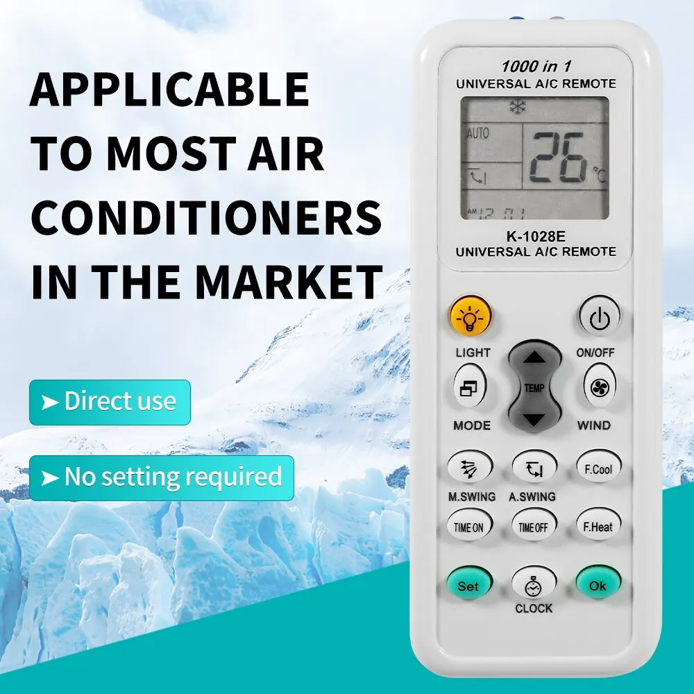 1000 in 1 universal fernbedienung k 1028e ac digital lcd für klimaanlage