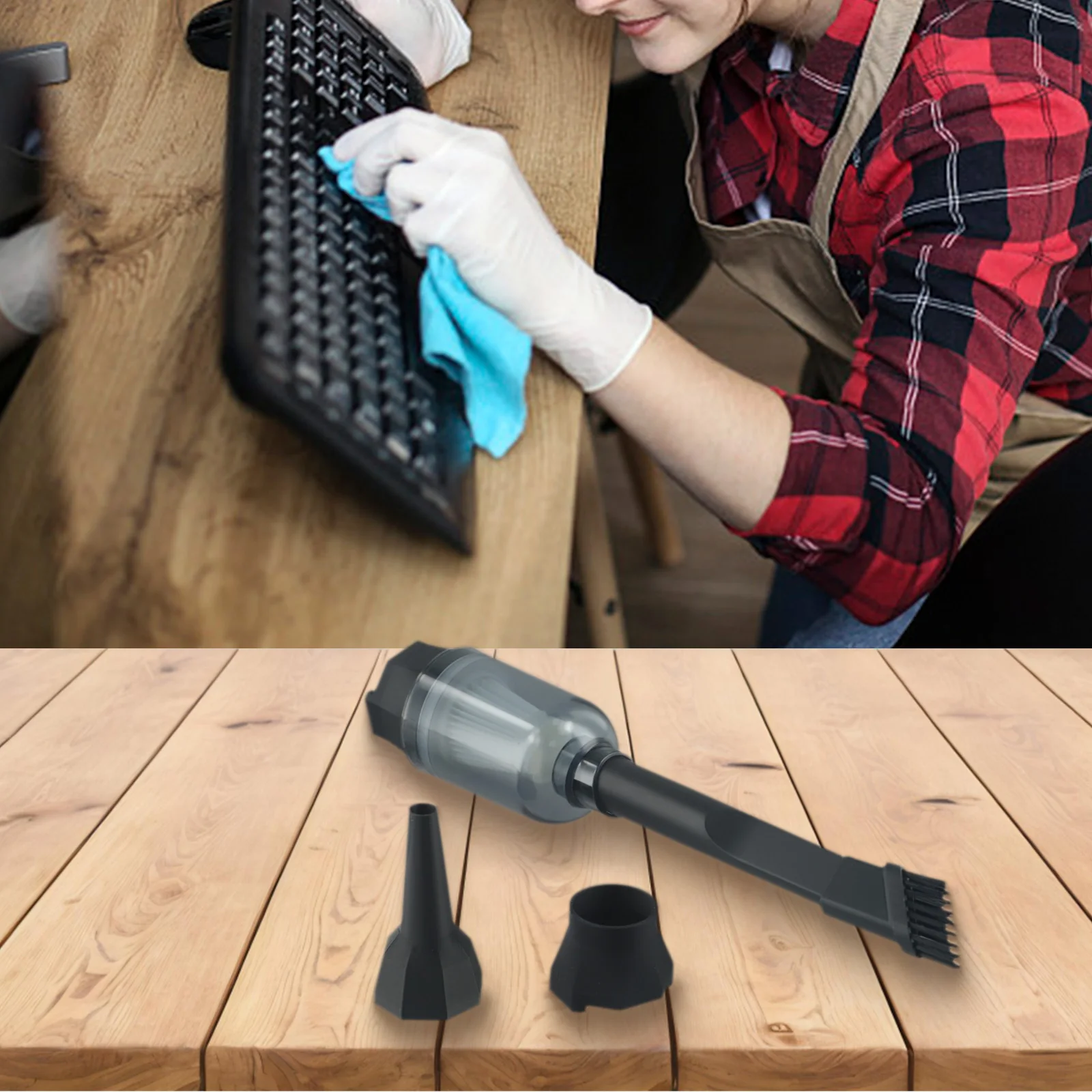 

For Storage And Transportation Handheld Fan Vacuum Dust Vacuuming Kit Transparent Design Wear Resistance Easy To Install