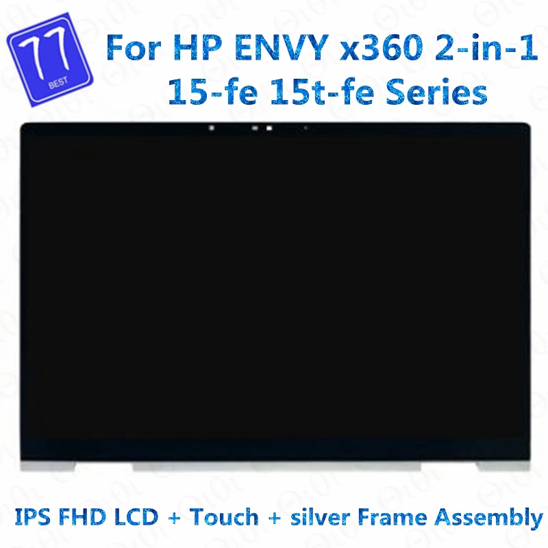 Original 15,6 "IPS FHD LCD pantalla táctil digitalizador montaje para HP Envy X360 2 en 1 serie 15-fe + marco 1920x1080 30 pines