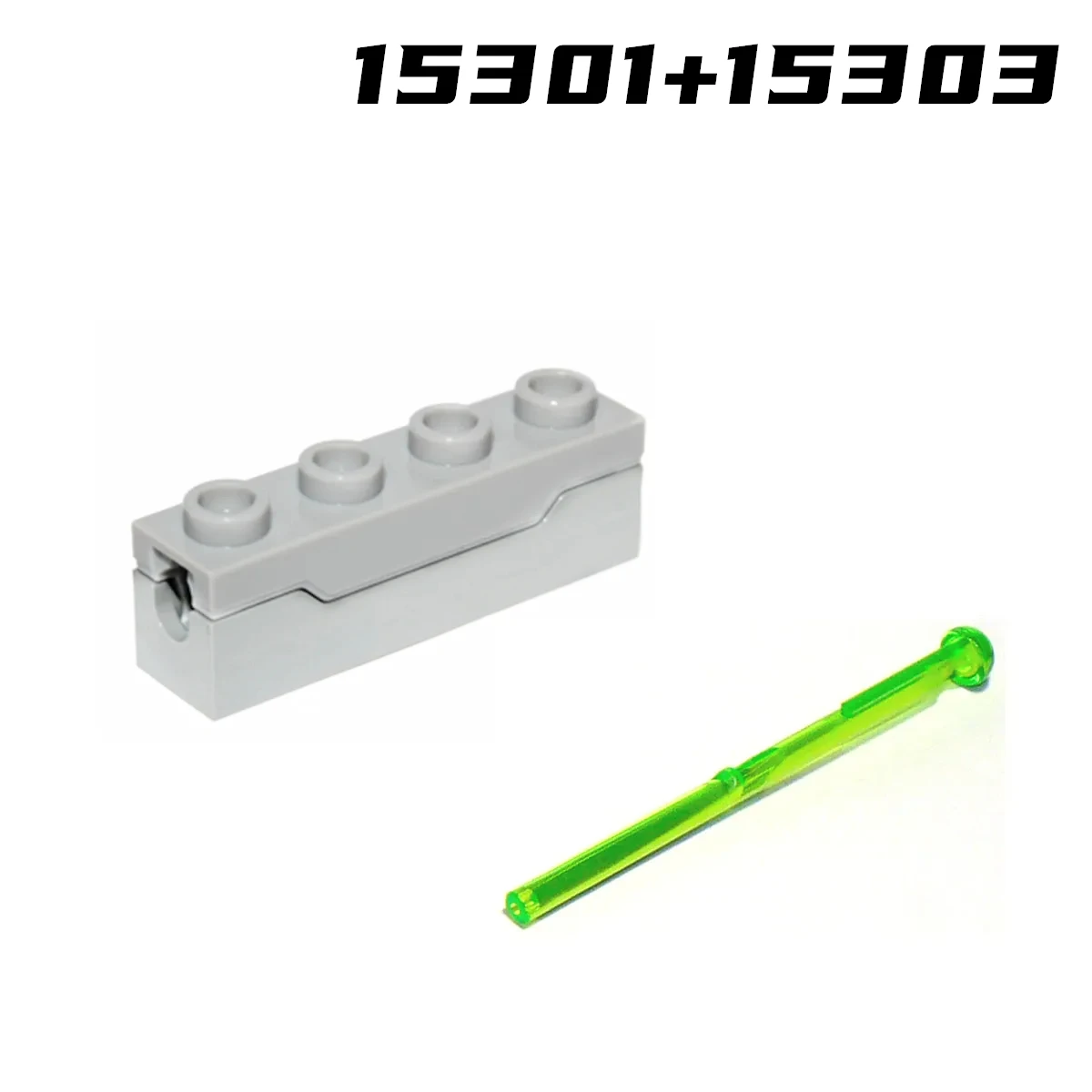 Rainbow Pig MOC Parts 15301c01 15303 Weapon Launcher Arrow Spring Shooter 8L Building Blocks Bricks DIY Particle Kid Toys Gift