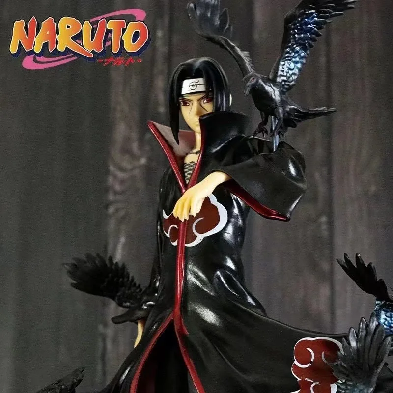 26cm Anime Baruto Akatsuki Uchiha Itachi Figure Statue Double Headed Collectible Toys  Pvc Gk Ornament Model Gifts For Children