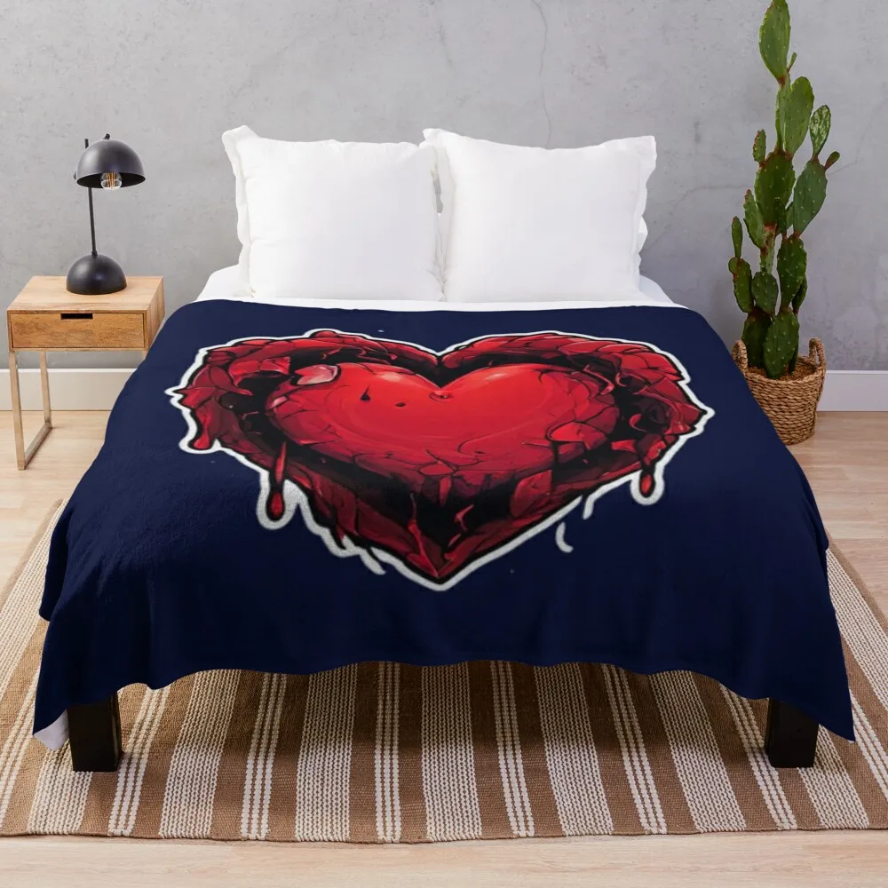 Shattered Heart Throw Blanket Thins Travel Polar Decorative Throw Blankets