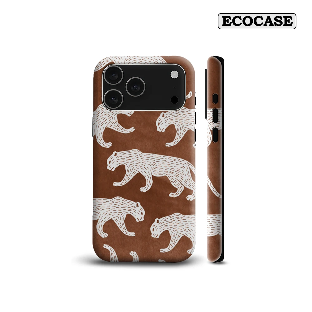 Cocoa Line Panther-Print Handyhülle für Magnetische Handyhülle für iPhone 17 16 15 14 13 Pro Max Plus Einzel- und Doppelschicht-Hülle