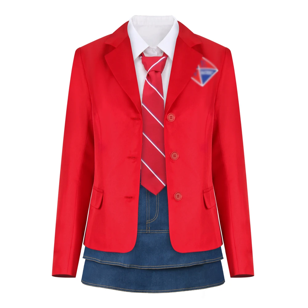 Rebelde Costume Uniform for Girls High School Students Suit Red Color Jacket Shirt Skirt Tie Full Set EWS Cosplay Outfits