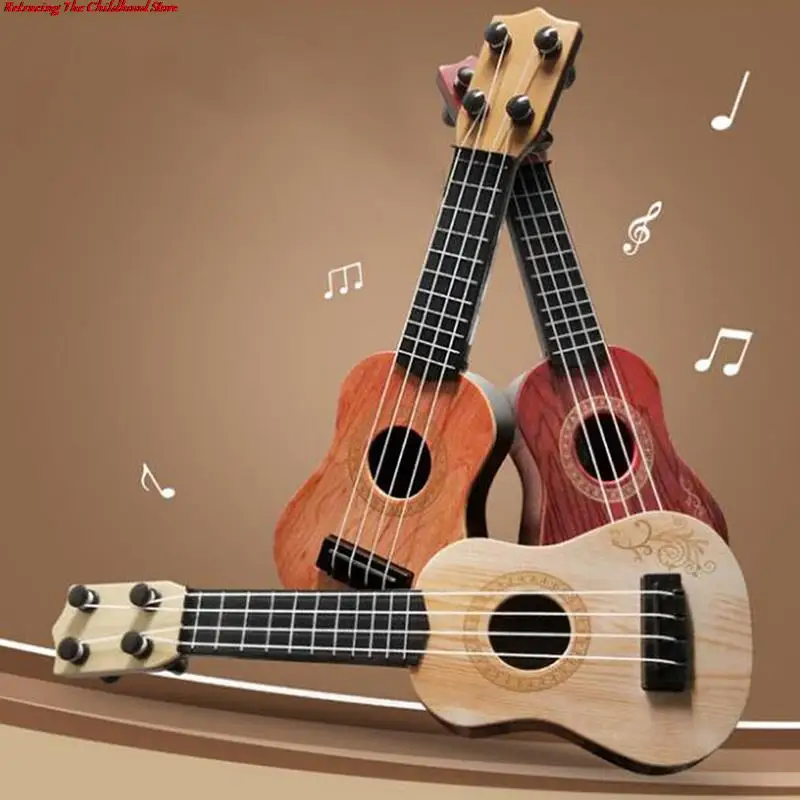 Classical Ukulele Children Guitar Toy Mini Guitar Musical Instruments Kids Early Education 4 Strings Small Guitar Nice Gift