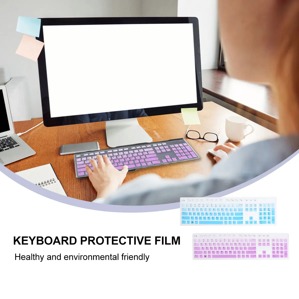 

2pcs Keyboard Protector Film for Laptop Notebook Skin Dust Water Resistant Cover Thin Flexible Silicone Keyboard Membrane