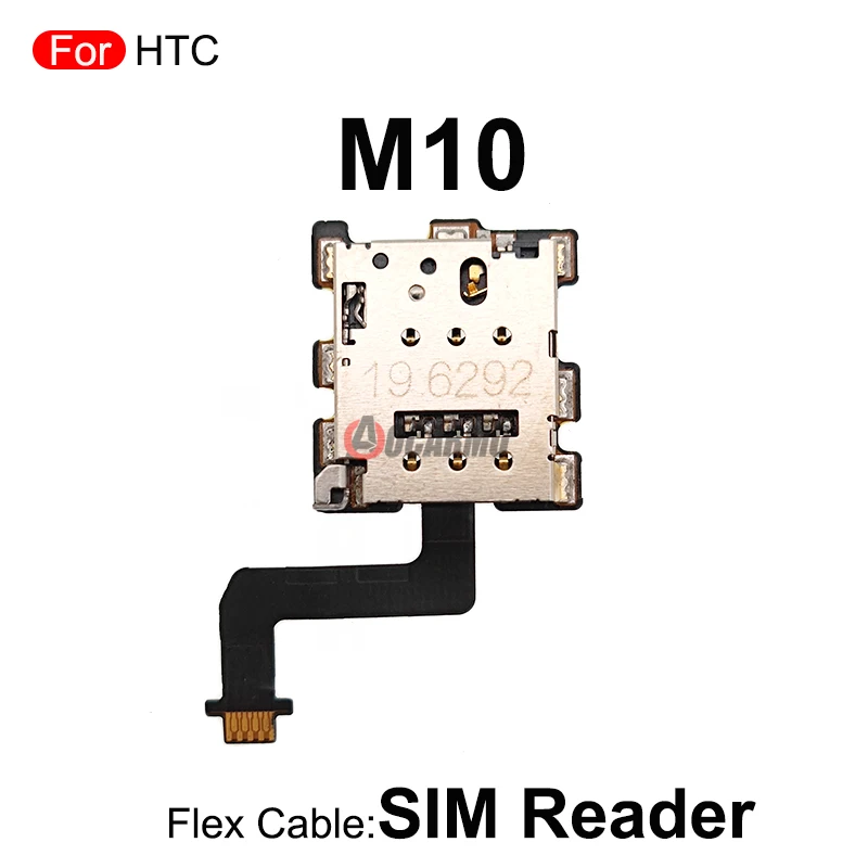 Piezas de repuesto, lector de tarjetas SD/Sim, soporte de bandeja Sim, Cable flexible para HTC M10