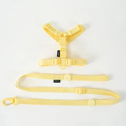 Macaroon Pet Harness Vest and Leash Set H Shape Dog Harness Vest Dog Leash for Small Dogs Pet Supplies