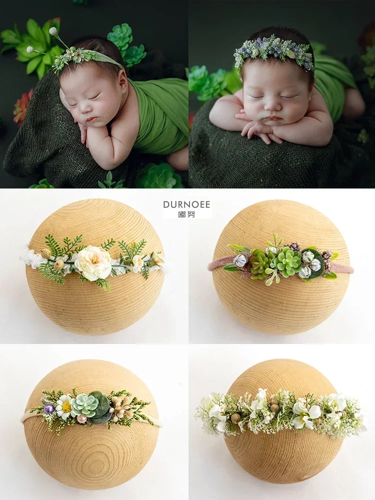 Baby Stirnband Neugeborenen Fotografie Requisiten Blumen Stirnbänder Zubehör Studio Baby Foto Säugling Kopfbedeckung