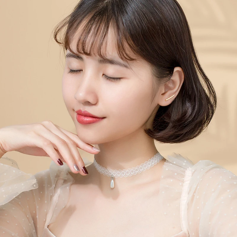 Modian Shiny Zircon U Shape Stud Earring dla kobiet Autentyczne srebro próby 925 w kolorze złotym Geometryczna szpilka do uszu Biżuteria modowa — zdjęcie 5