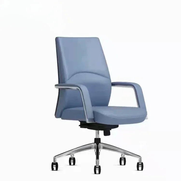 l mid back swivel office chair conference ergonomic executive computer microfiber pu leather chairs