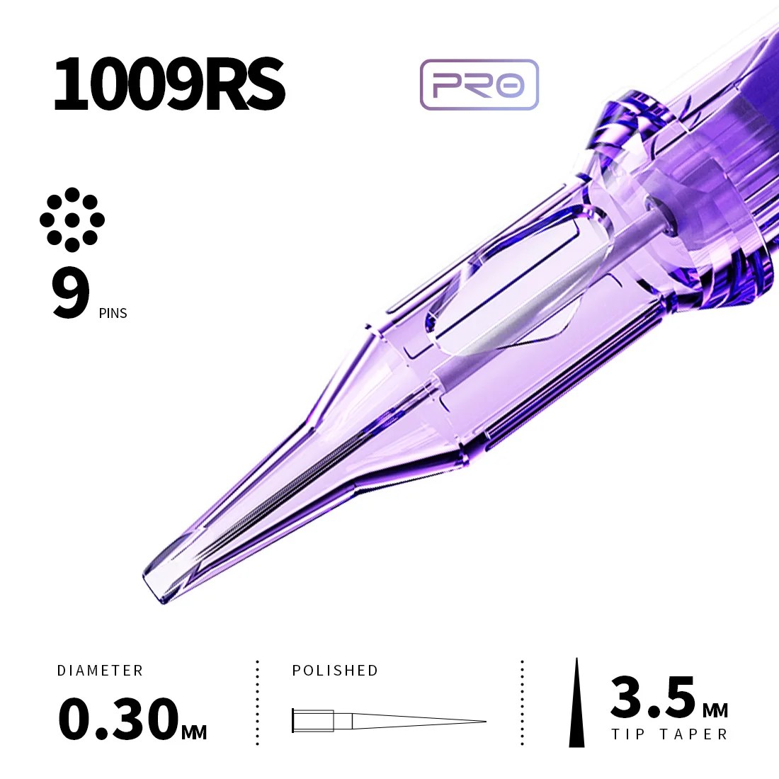 Mast Pro Tattoo Naalden Cartridge 20 stuks Wegwerp RS 0.25/0.3/0.35mm voor Shading Blending Permanente Make-up of Body Art Naalden