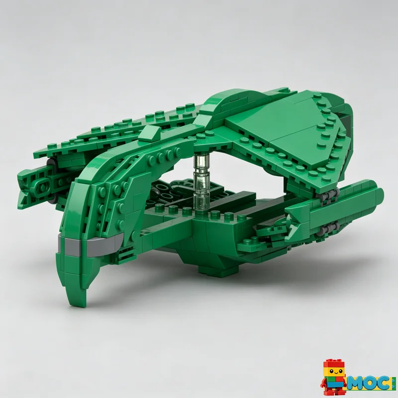 500PCS Sci-Fi Interstellar Spacecraft MOC Galaxy Battle Model DIY Educational Assembly Toy Birthday Gift For Collection Display