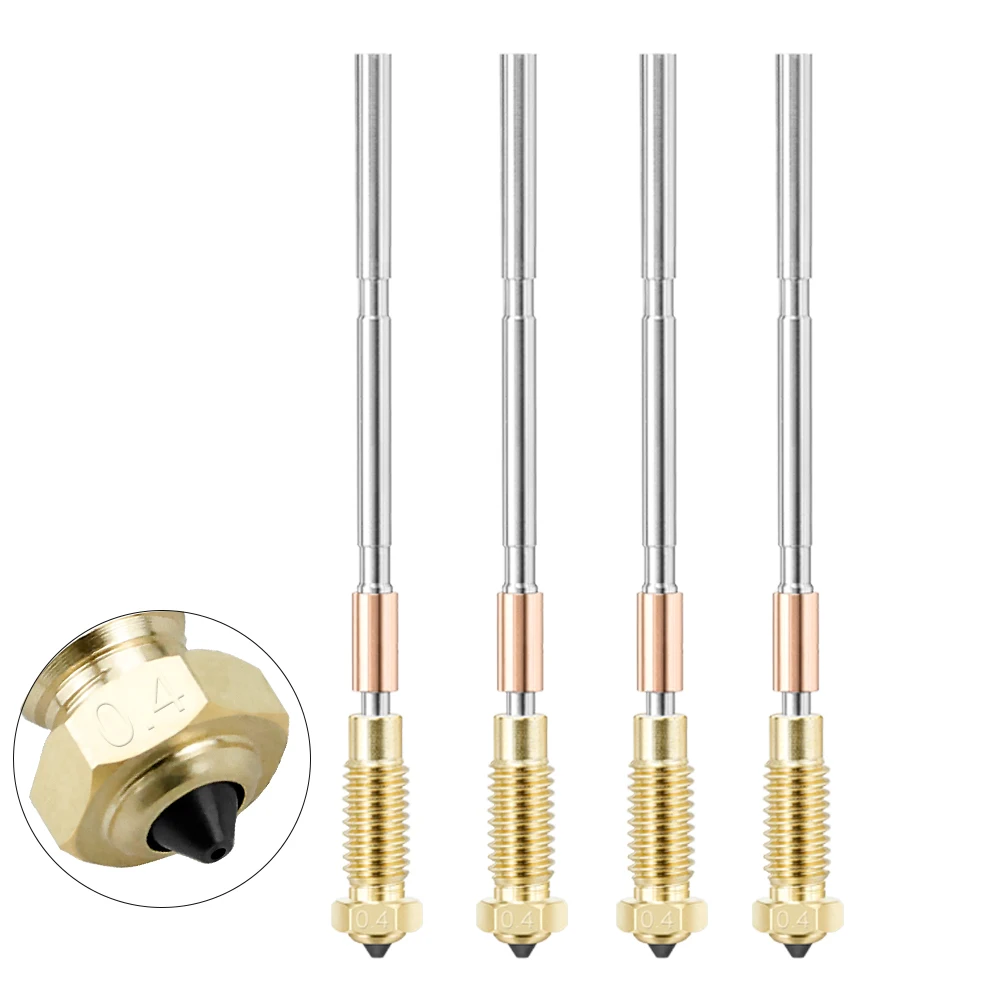 Ulepszona dysza hotendu do Prusa MK4/XL/MK3.9, w całości metalowa, jednoczęściowa dysza ze stali hartowanej 0.4mm, wytrzymała, o wysokim przepływie, część do drukarki 3D. — 2
