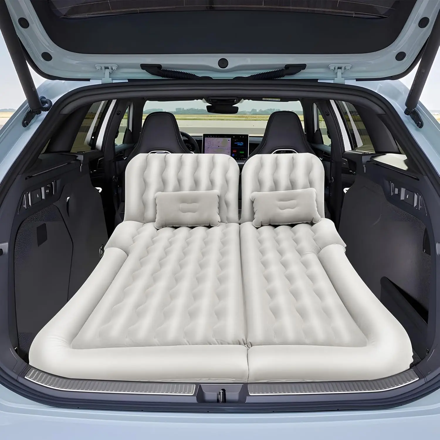 

175x130cm Matelas 2 Personnes pour Voiture SUV pour Voyage, Matelas pour Voiture, Matelas de Camping, avec Sac de Rangement