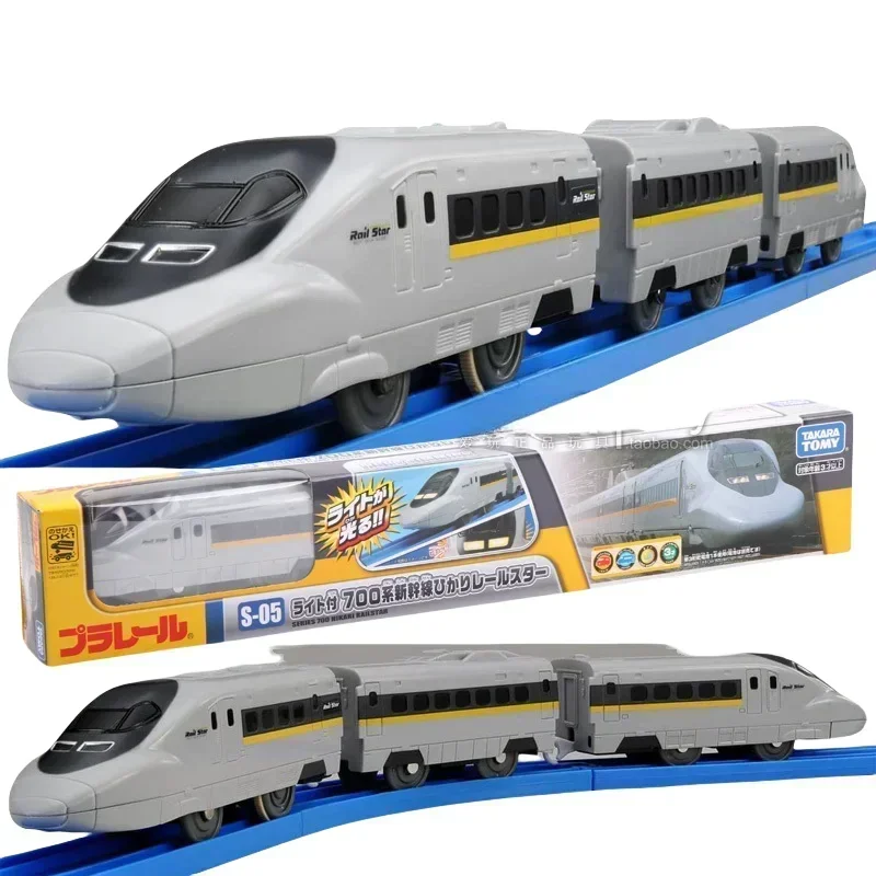 TAKARATOMY TOMICA, modelo de aleación, coches de juguete, TOMICA Shinkansen Plarail S Series, camión, tren eléctrico, juguete, música, Metro ferroviario de alta velocidad