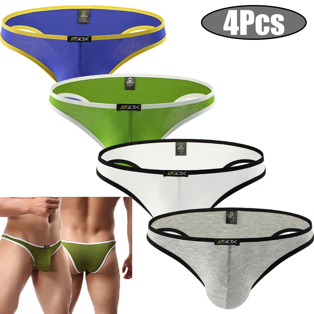 Suspensorio transpirable para hombre, conjunto de tangas, ropa interior Modal, Bikini Sexy, lencería, bragas, 4/6/8 piezas